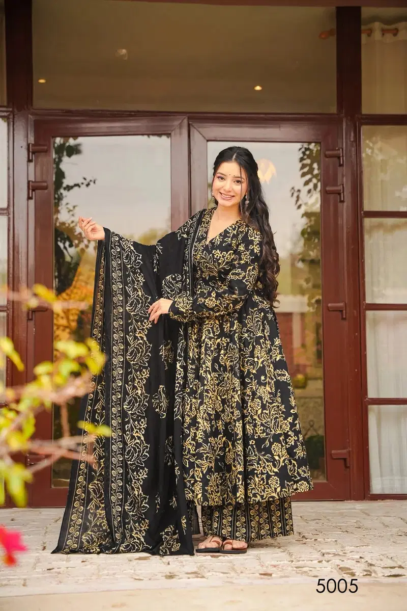 Vyoma Vol 5 Muslin Digital Printed Top Bottom And Dupatta Festival Wear Collection