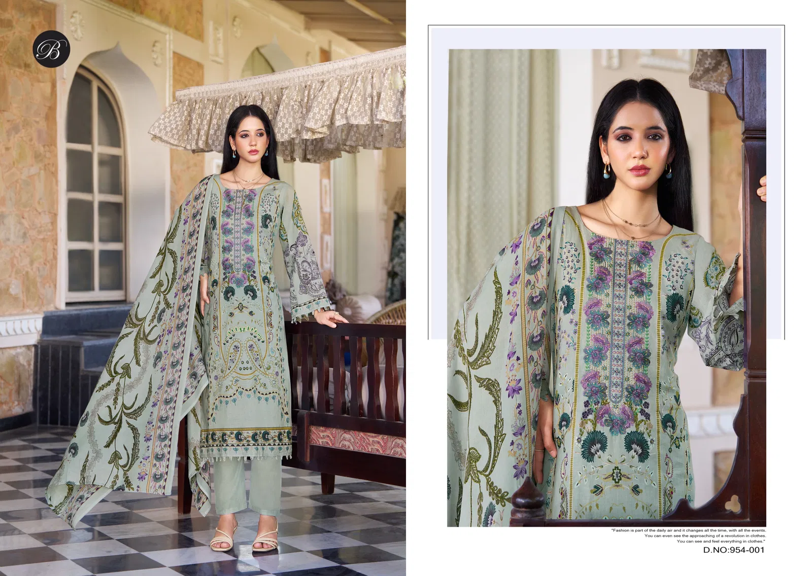 Belliza Naira Vol 132 Cotton Digital Print Embroidery Dress Material