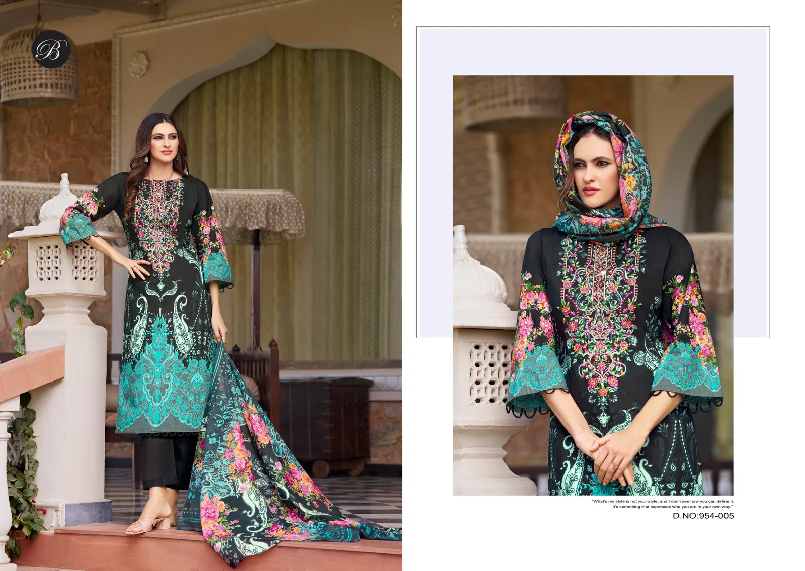 Belliza Naira Vol 132 Cotton Digital Print Embroidery Dress Material