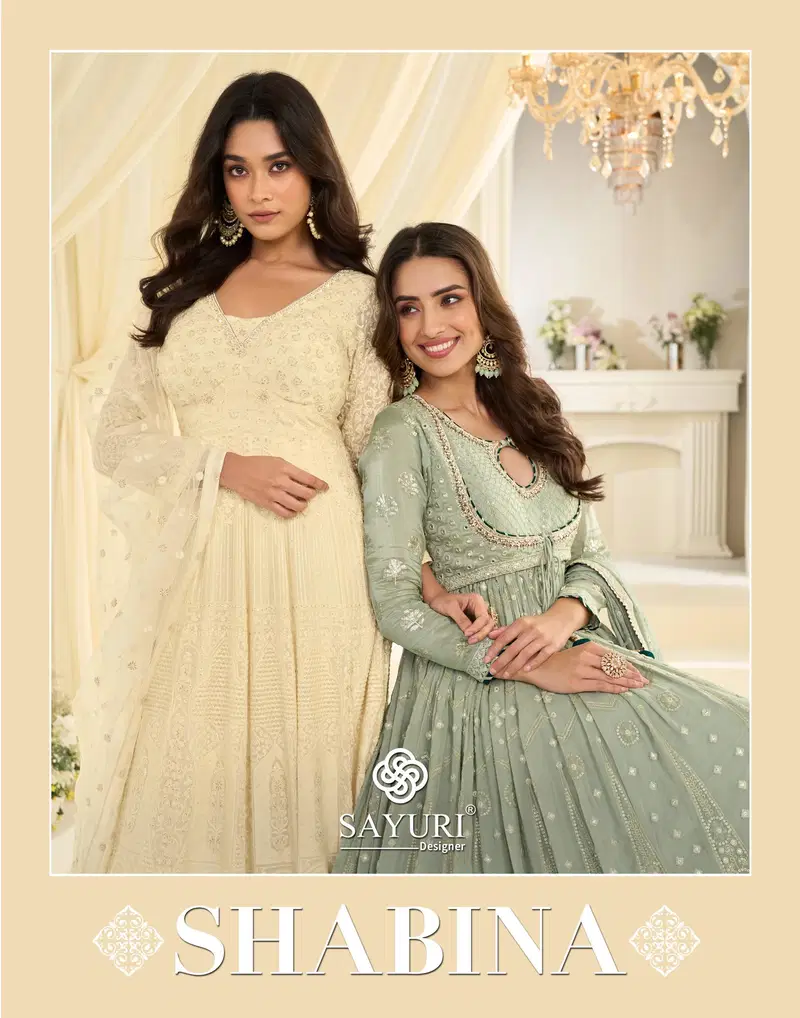 Sayuri Shabina Georgette With Embroidered Gown And Dupatta Collection