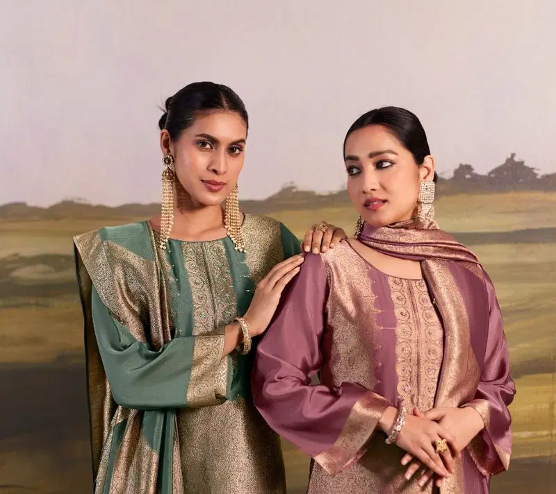 Ibiza Safari Banglory Silk With Handwork Designer Salwar Kameez