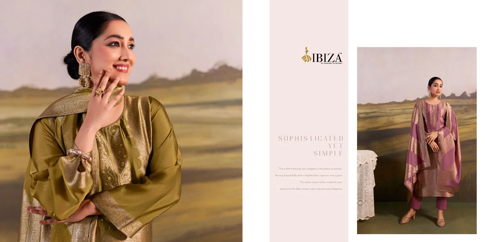 Ibiza Safari Banglory Silk With Handwork Designer Salwar Kameez