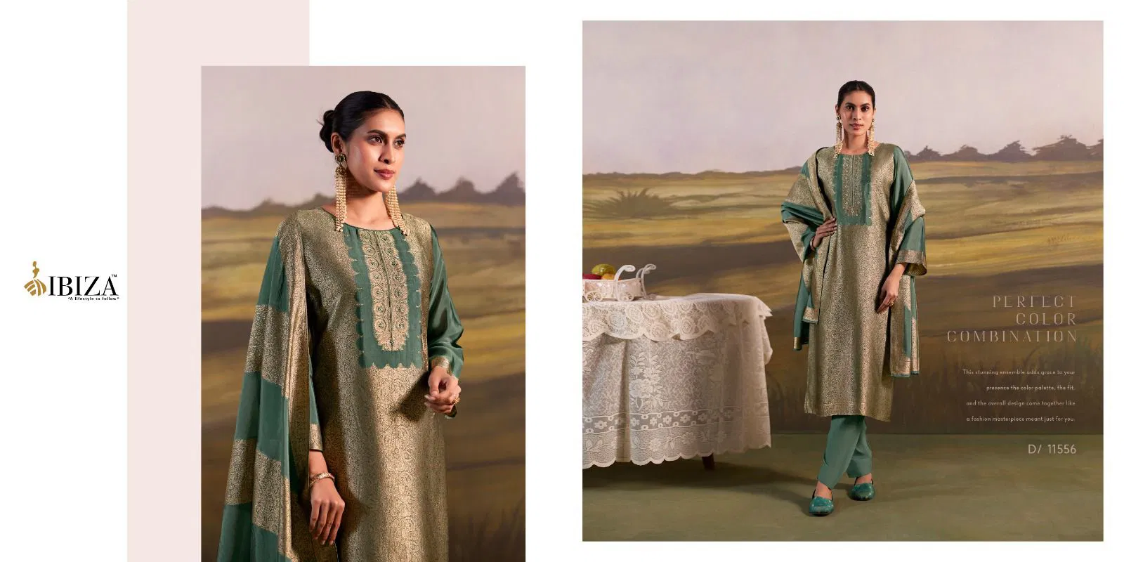 Ibiza Safari Banglory Silk With Handwork Designer Salwar Kameez