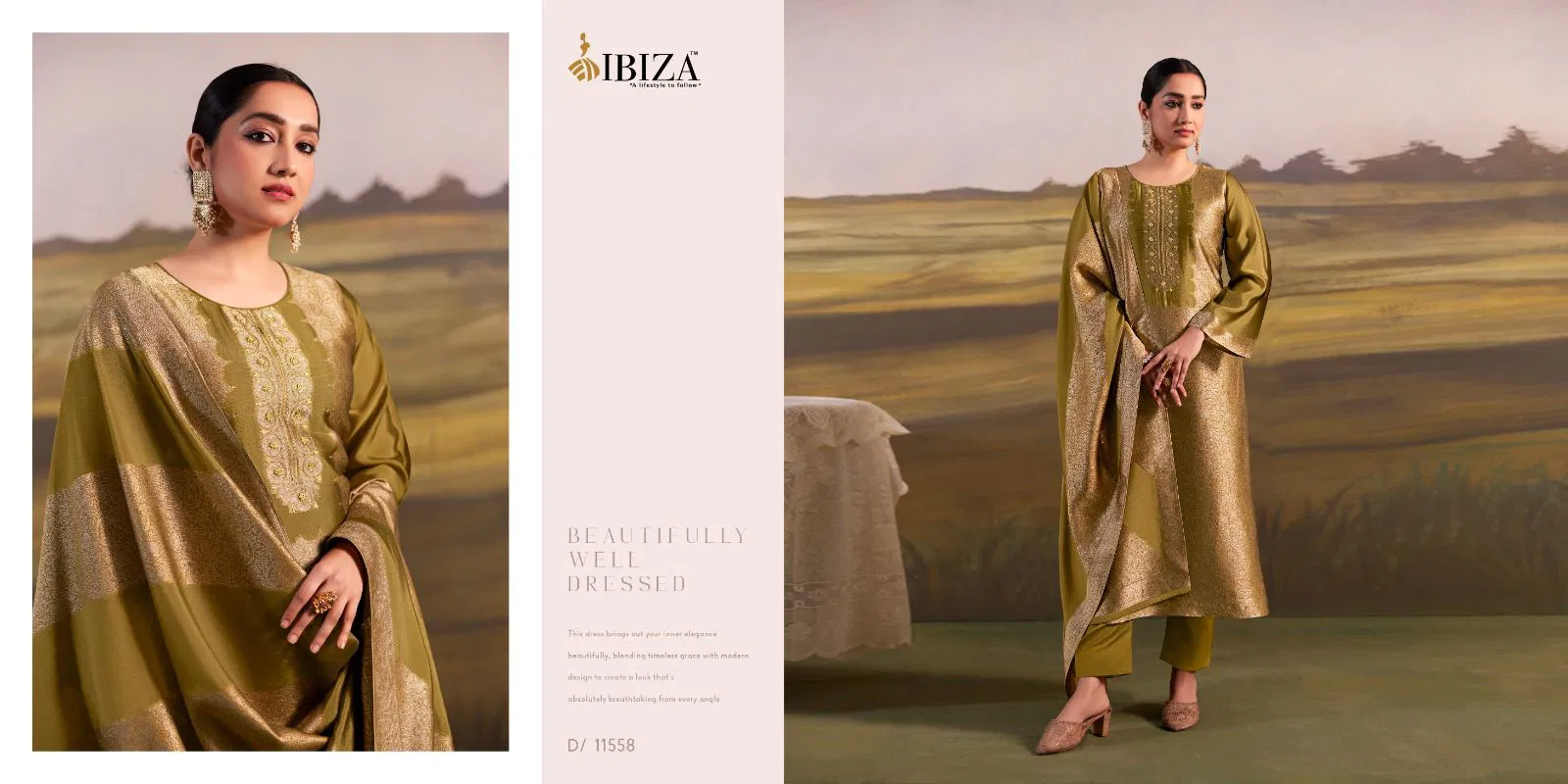 Ibiza Safari Banglory Silk With Handwork Designer Salwar Kameez