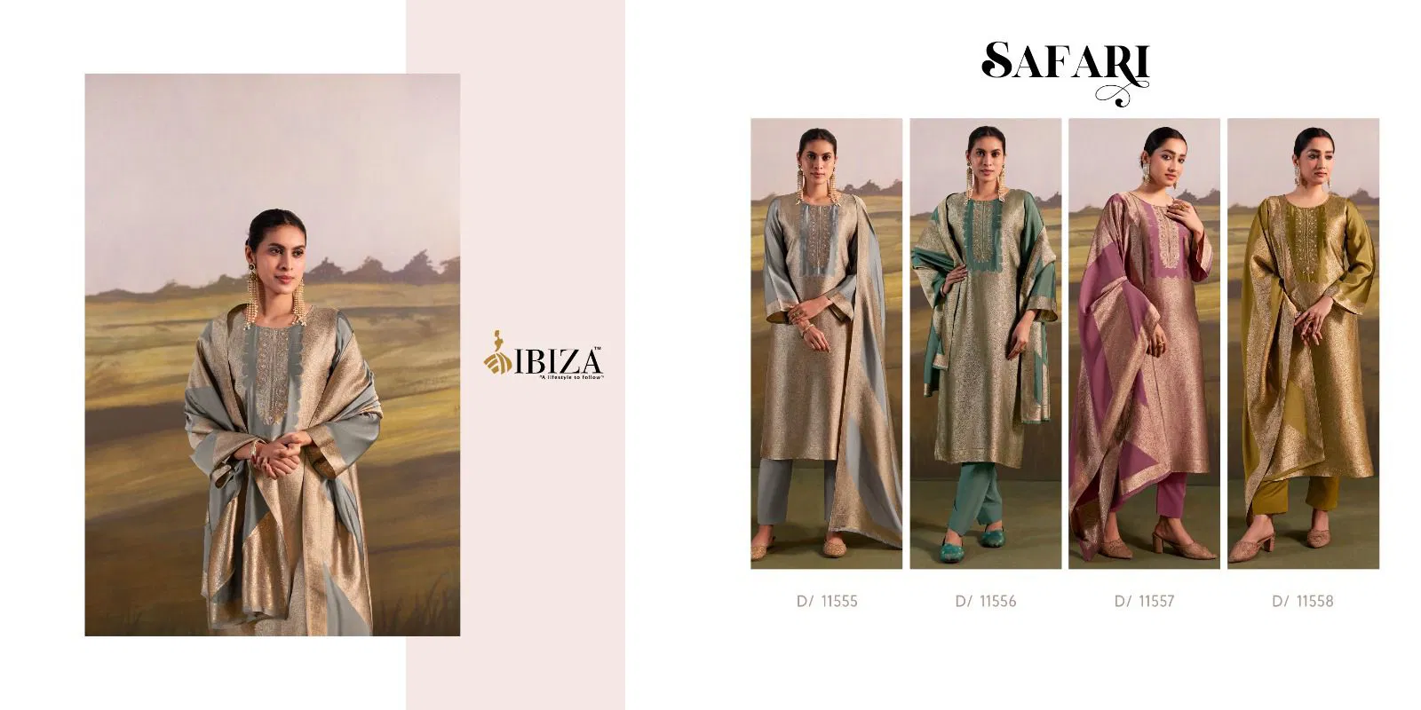 Ibiza Safari Banglory Silk With Handwork Designer Salwar Kameez