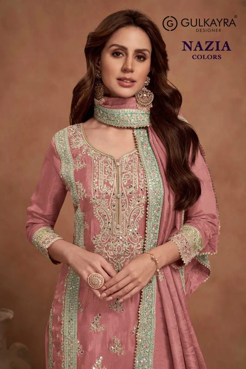 Gulkayra Nazia Colour Simar Silk With Embroidery Work Salwar Kameez