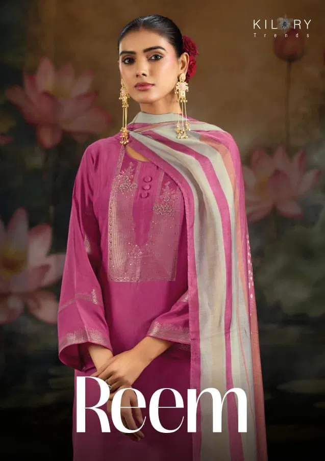 Kilory Reem Muslin Jacquard Silk With Handwork Salwar Kameez