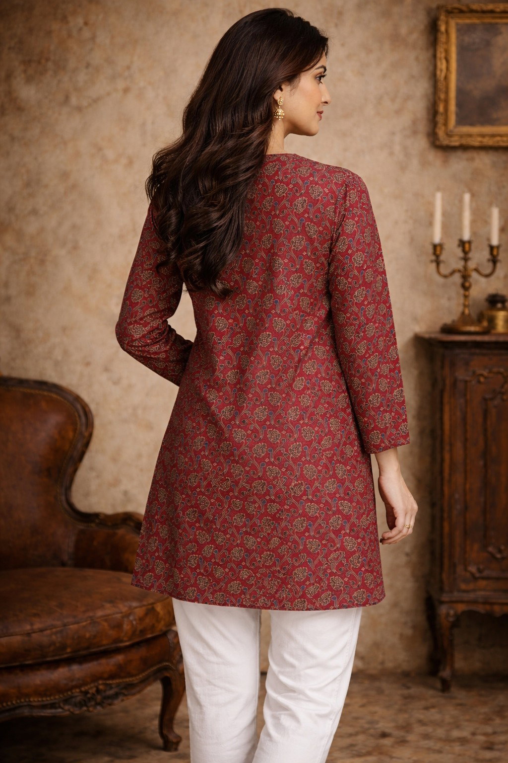 Aawiya RJ 7 Heavy Muslin Digital Printed Short Top