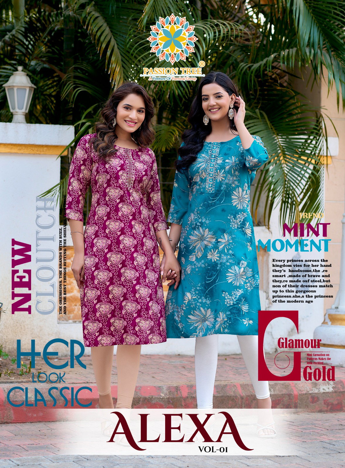 Alexa vol 1 Passion Tree Straight Kurti Collection