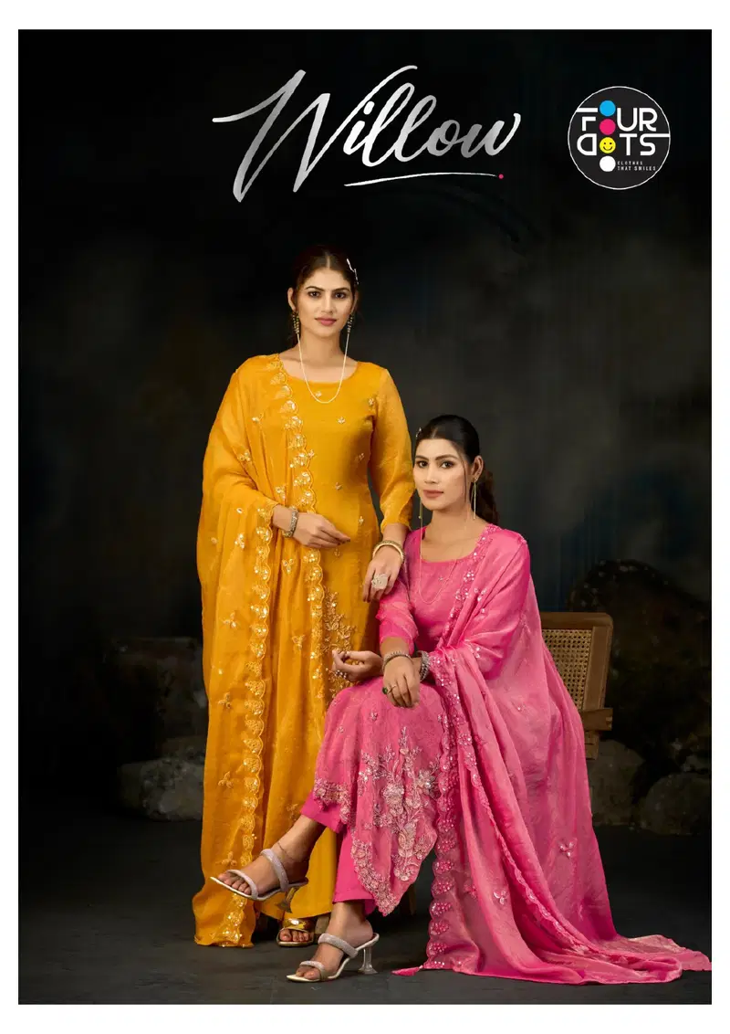 Four Dots Willow Fandy Jacquard With Hand Khatli Work Salwar Kameez