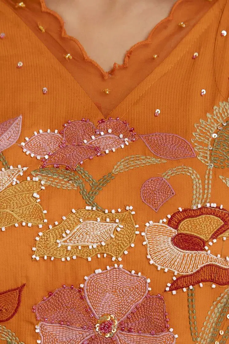 Naisha K 684 Cotton Embroidered Work Kurti Pant And Dupatta Collection