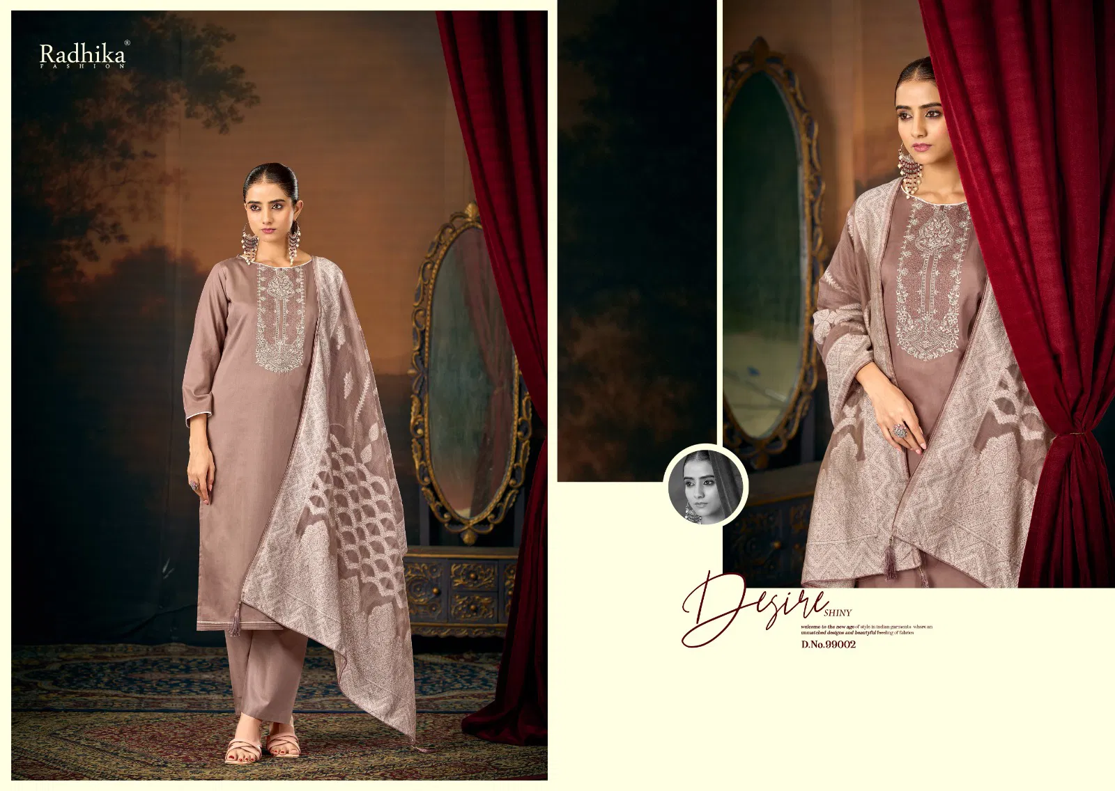 Radhika Azara Saykal Vol 5 Jam Cotton Embroidery Dress Material