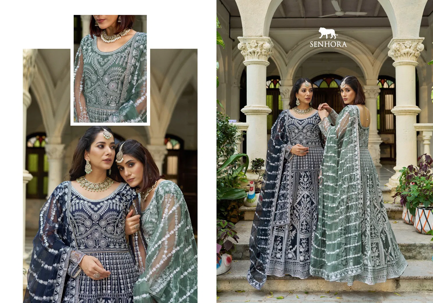 Senhora Mehfil 03 Pure Butterfly Net Designer Gown With Dupatta Collection