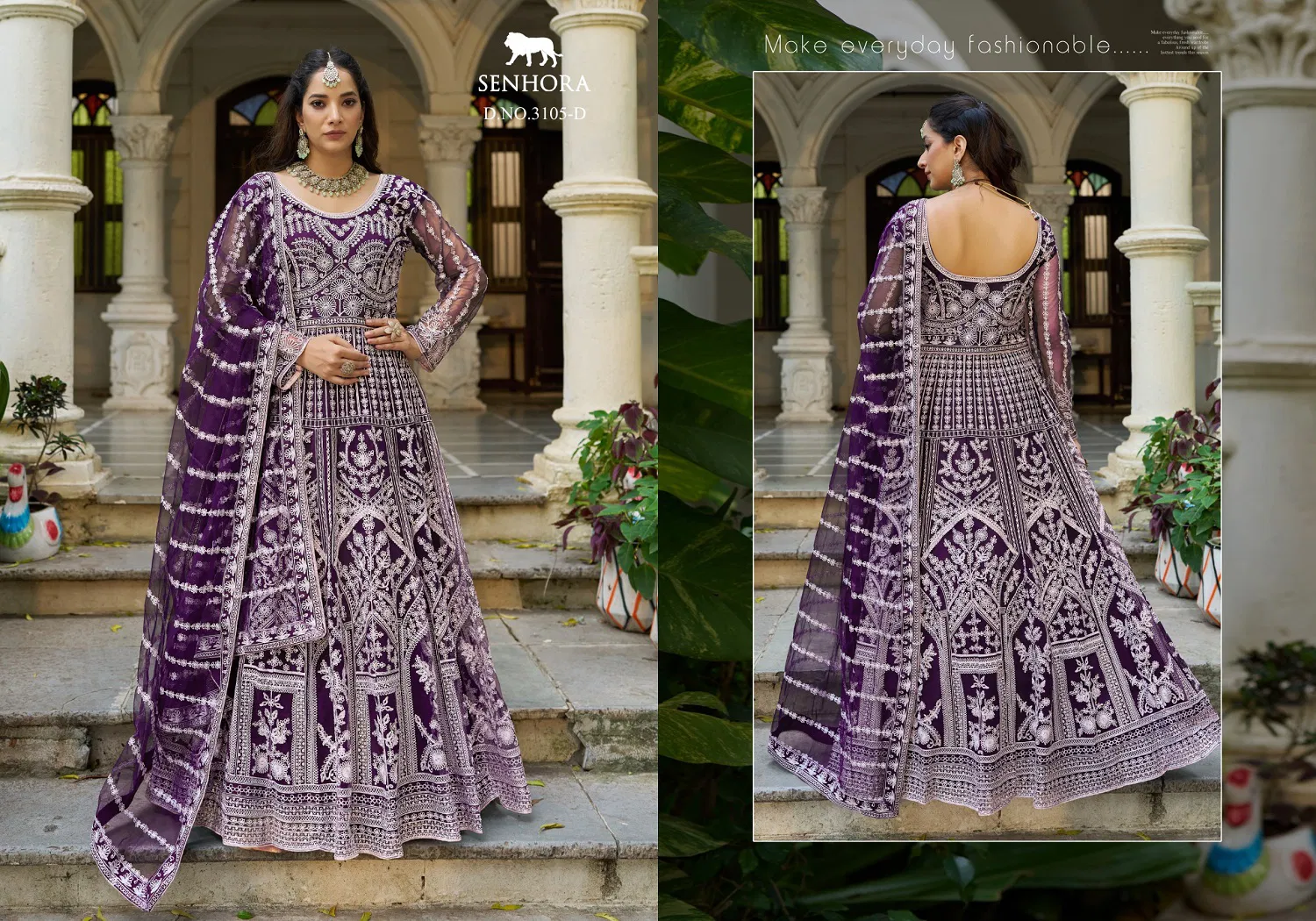 Senhora Mehfil 03 Pure Butterfly Net Designer Gown With Dupatta Collection