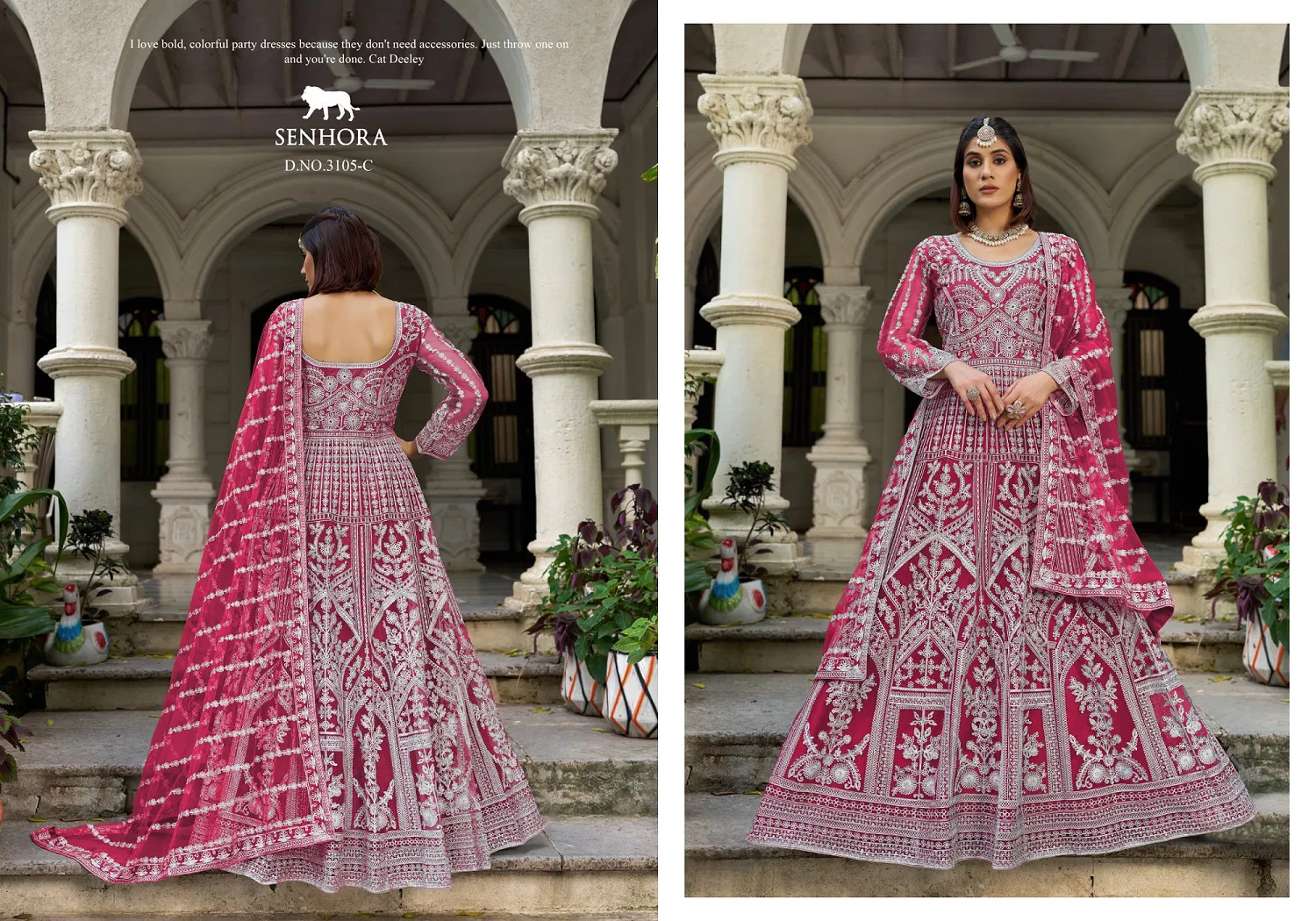 Senhora Mehfil 03 Pure Butterfly Net Designer Gown With Dupatta Collection