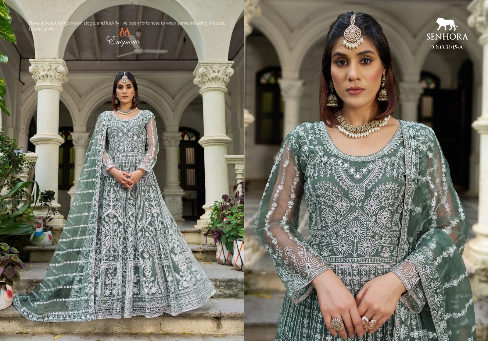 Senhora Mehfil 03 Pure Butterfly Net Designer Gown With Dupatta Collection