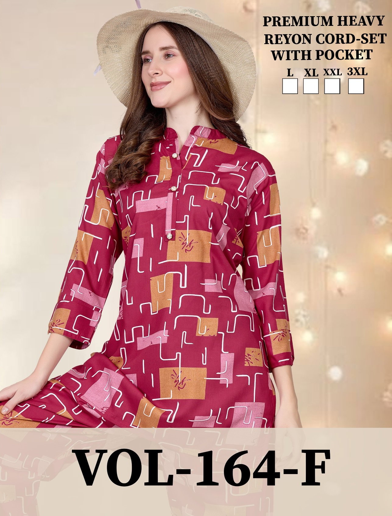 Summer Special JC 164 F Heavy Rayon Printed Night Co Ord Set