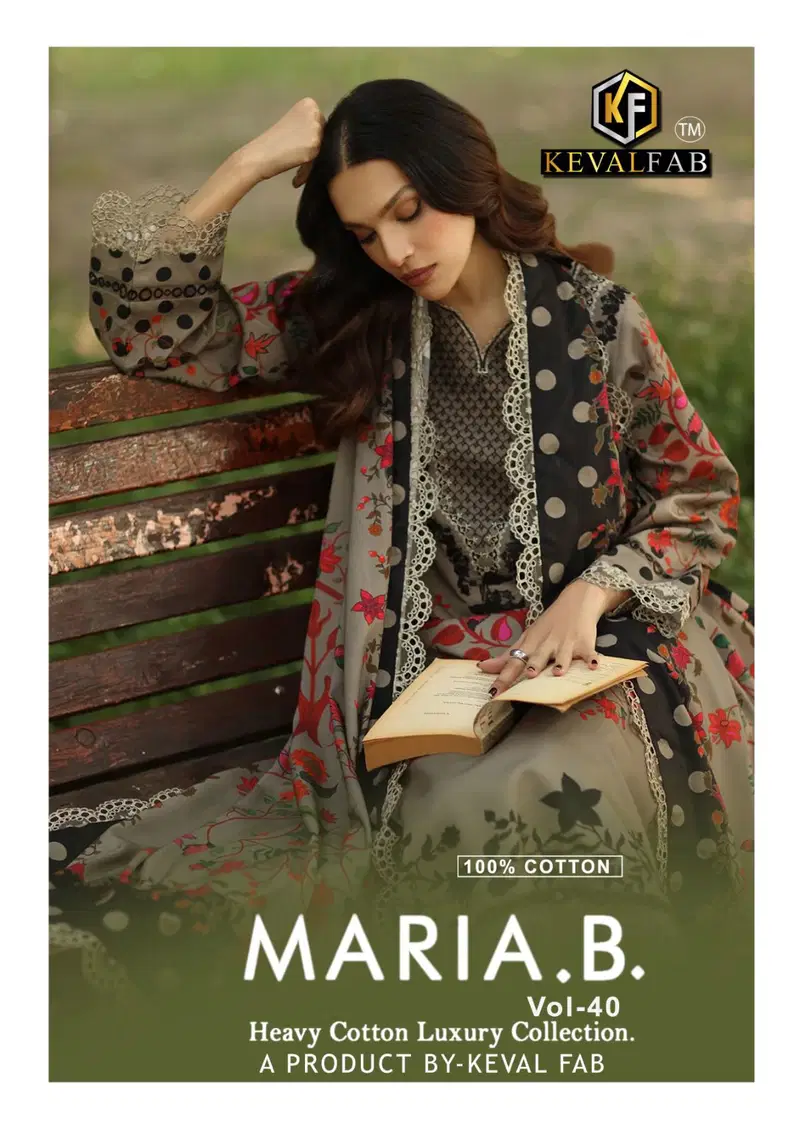 Keval Maria B Vol 40 Cotton Print Karachi Dress Material