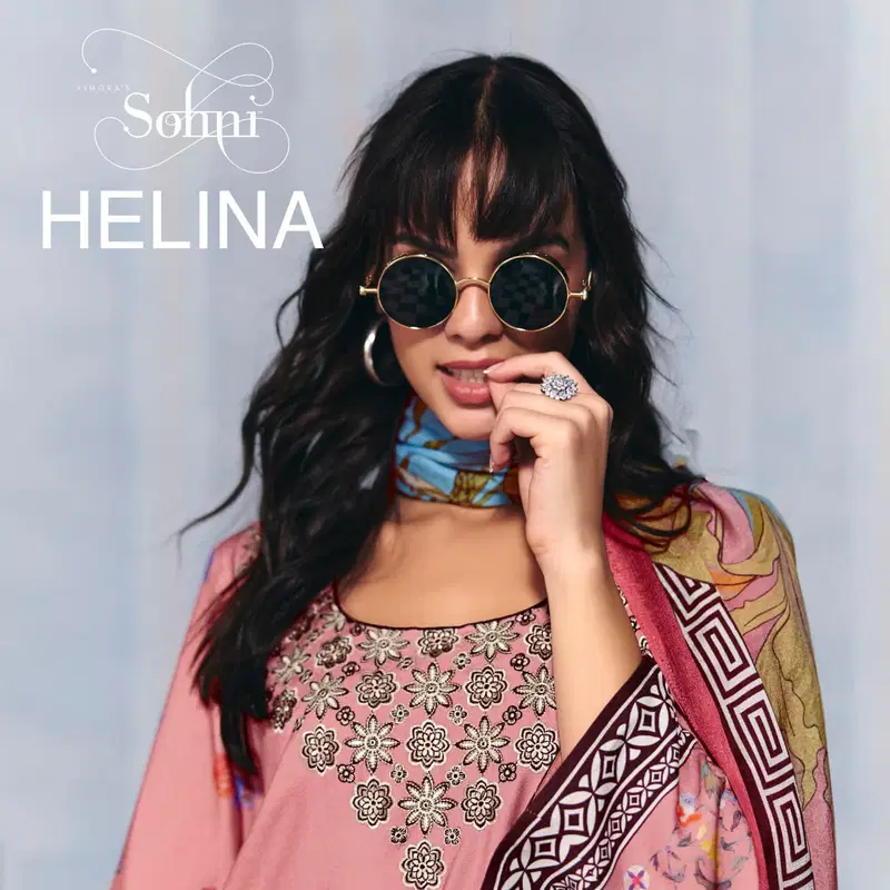 Kimora Sohni Helina Lawn Cotton Digital Print Embroidery Salwar Kameez