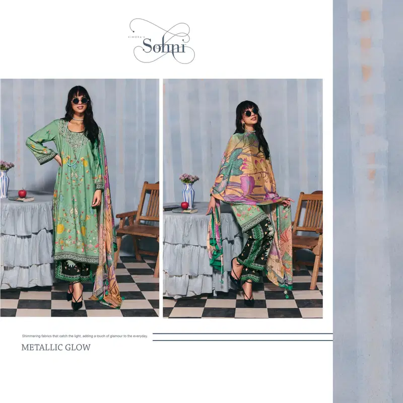 Kimora Sohni Helina Lawn Cotton Digital Print Embroidery Salwar Kameez