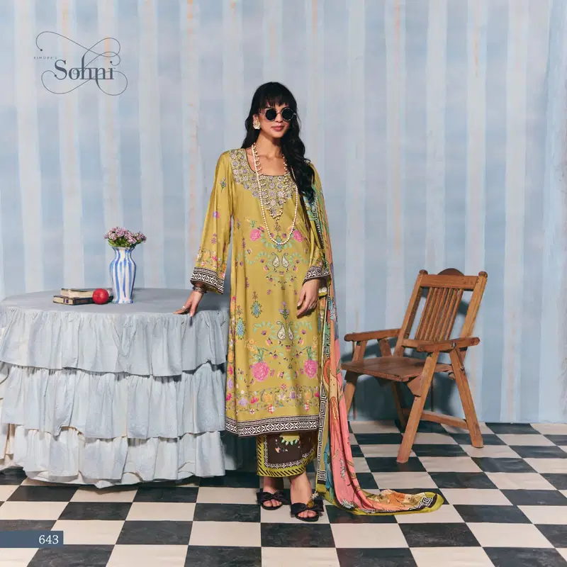 Kimora Sohni Helina Lawn Cotton Digital Print Embroidery Salwar Kameez