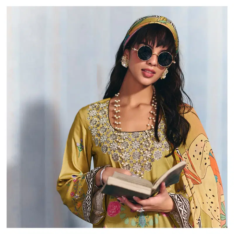 Kimora Sohni Helina Lawn Cotton Digital Print Embroidery Salwar Kameez