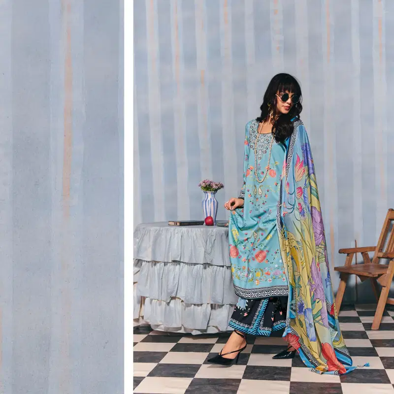Kimora Sohni Helina Lawn Cotton Digital Print Embroidery Salwar Kameez