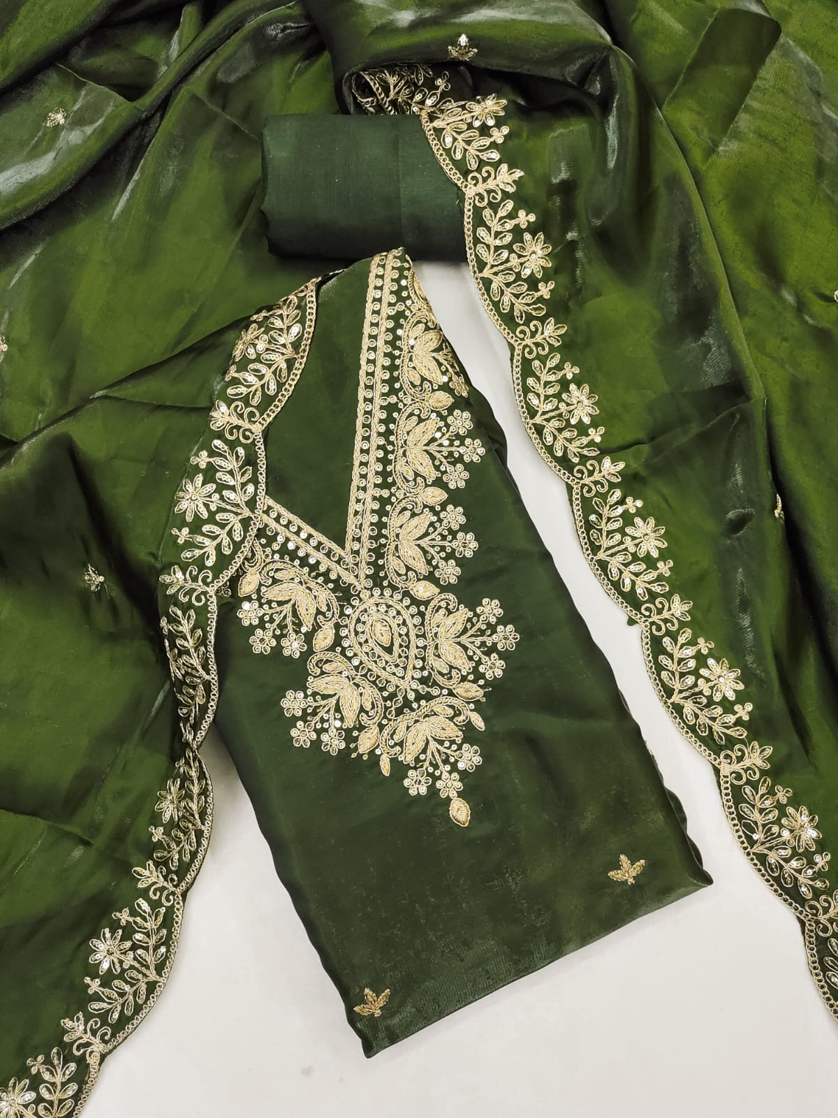 Designer Mohey Zimmi Choo Kodding Squance Work Dress material Collection
