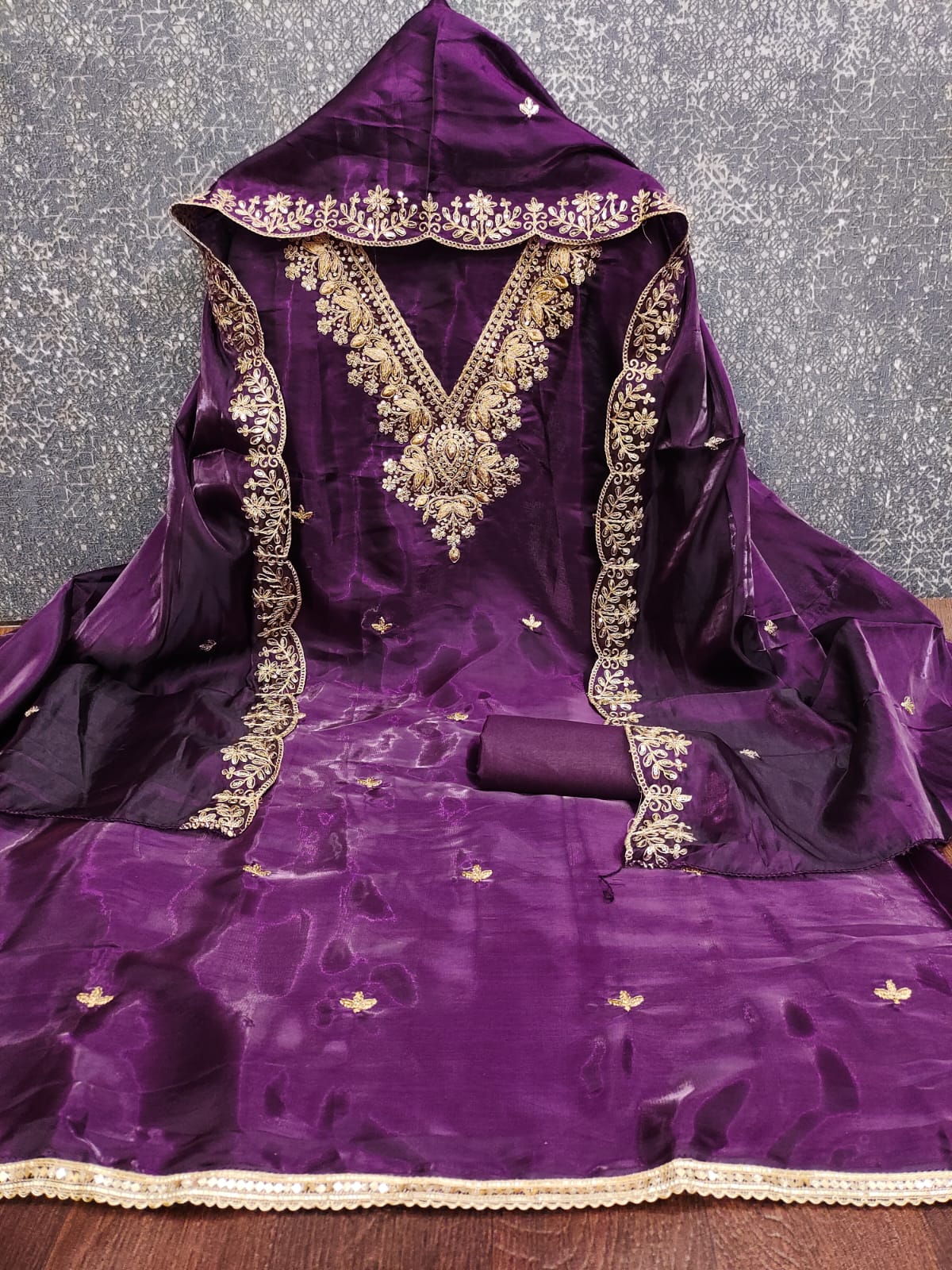 Designer Mohey Zimmi Choo Kodding Squance Work Dress material Collection