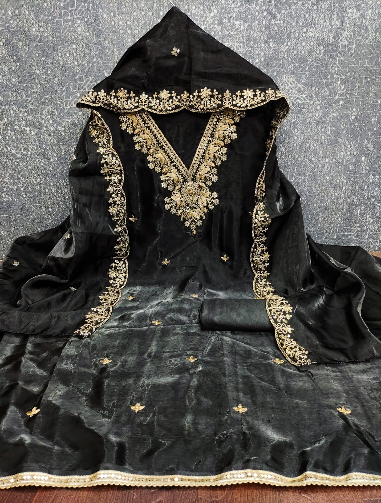 Designer Mohey Zimmi Choo Kodding Squance Work Dress material Collection
