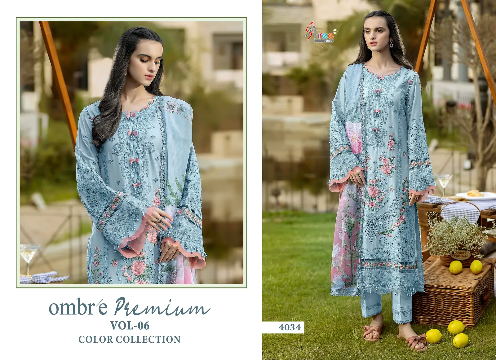 Shree Ombre Premium Vol 6 Cotton Dupatta Pakistani Salwar Kameez