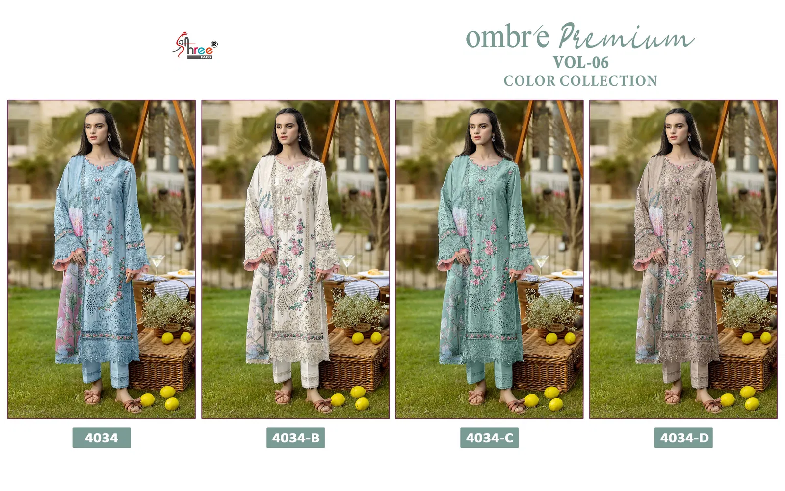 Shree Ombre Premium Vol 6 Cotton Dupatta Pakistani Salwar Kameez