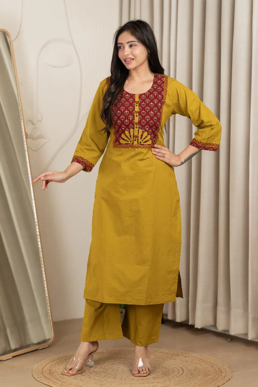 Naisha K 685 Aplic Casual Wear Top And Bottom Collection