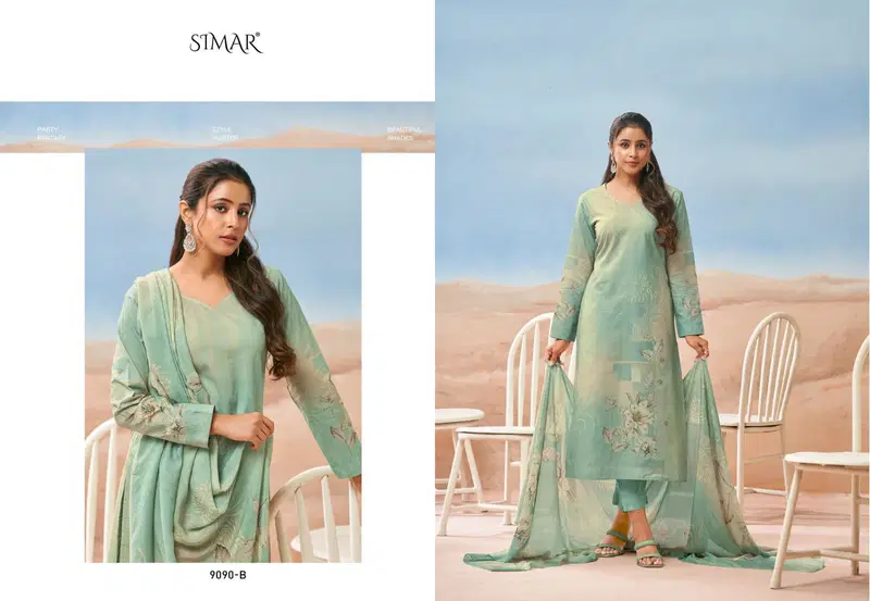 Glossy Simar Purvai Lawn Cotton Digital Print Work Salwar Kameez