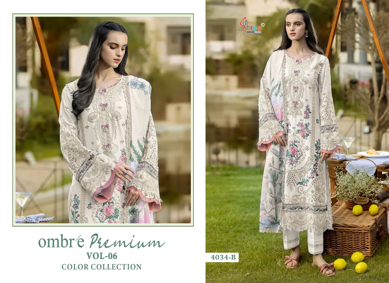 Shree Ombre Premium Vol 6 Chiffon Dupatta Pakistani Salwar Kameez