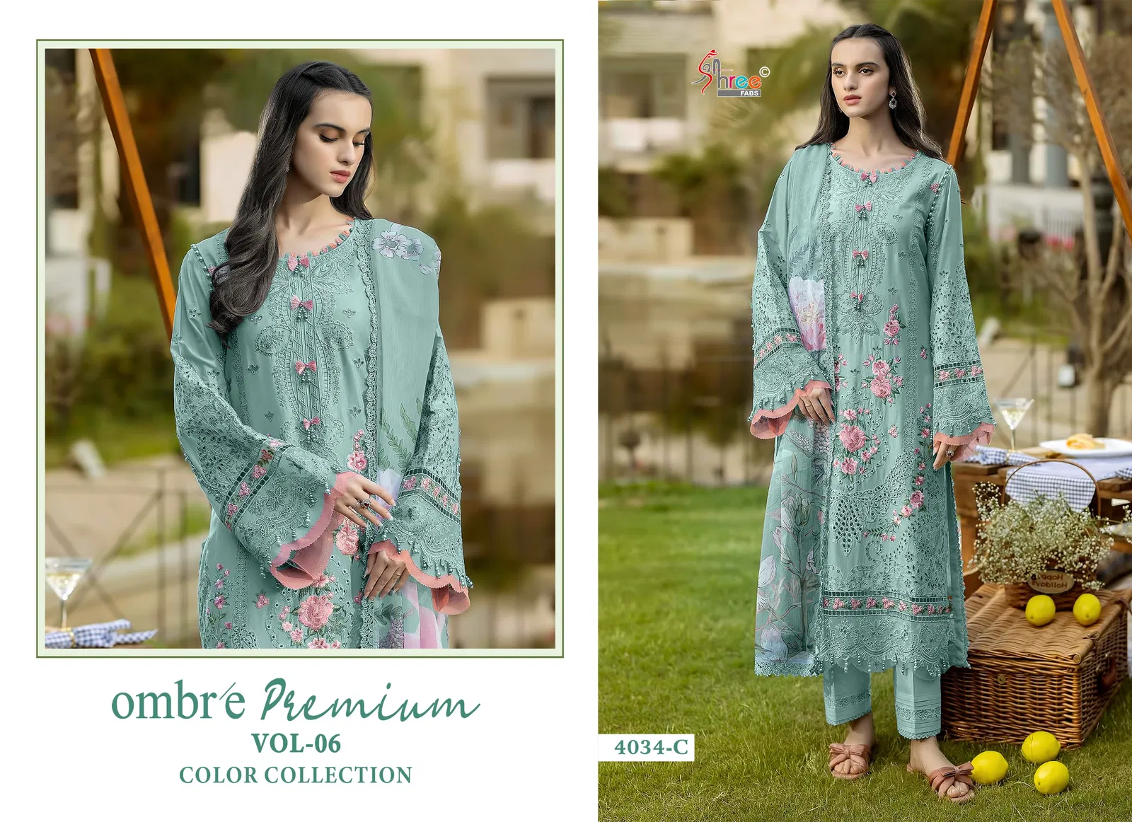 Shree Ombre Premium Vol 6 Chiffon Dupatta Pakistani Salwar Kameez