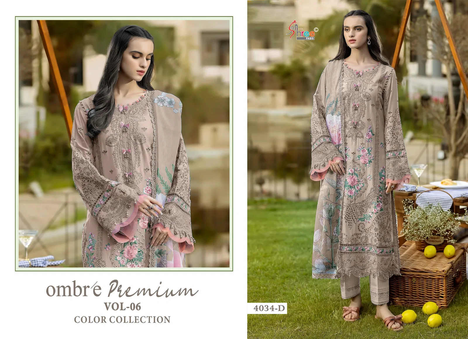 Shree Ombre Premium Vol 6 Chiffon Dupatta Pakistani Salwar Kameez
