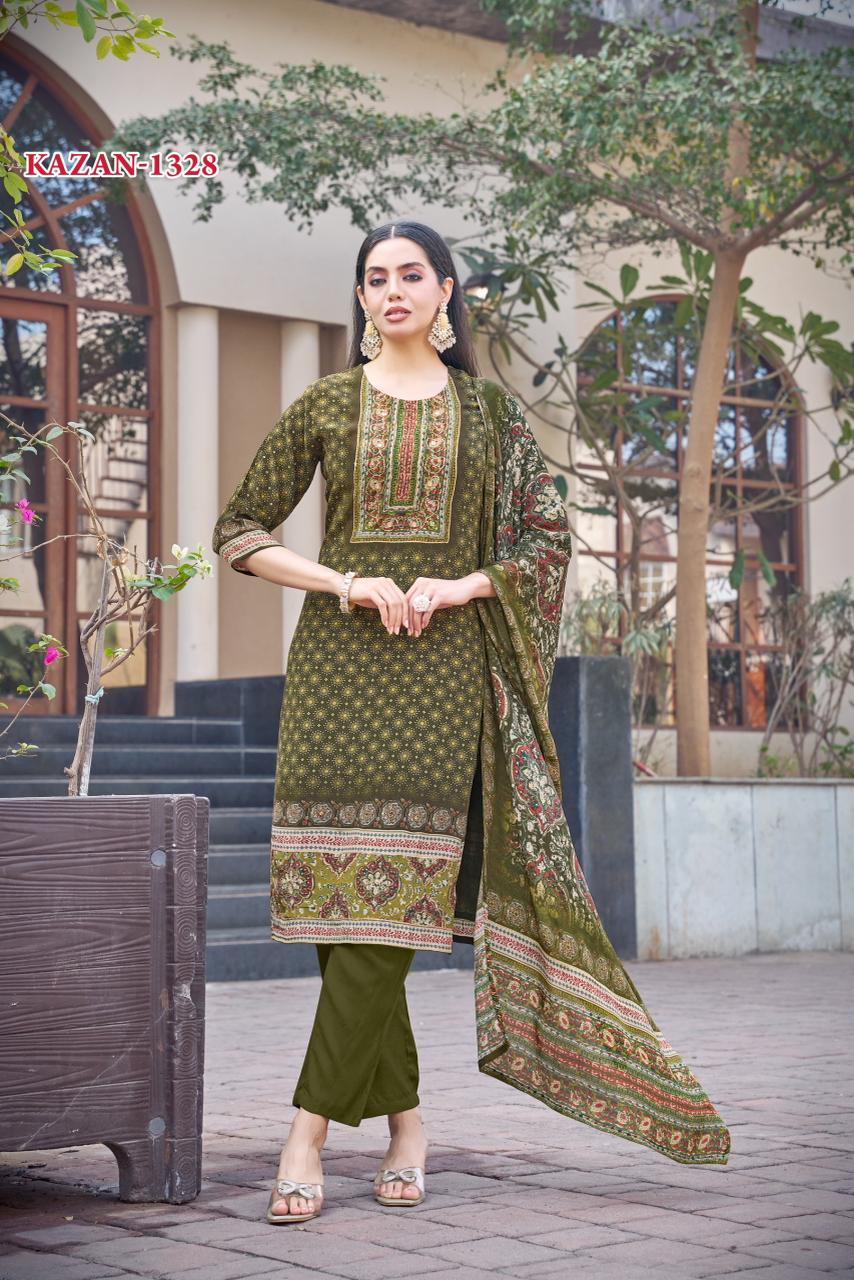 Swt Kazan Vol 12 Pure Viscose Pakistani Printed Kurti Bottom With Dupatta