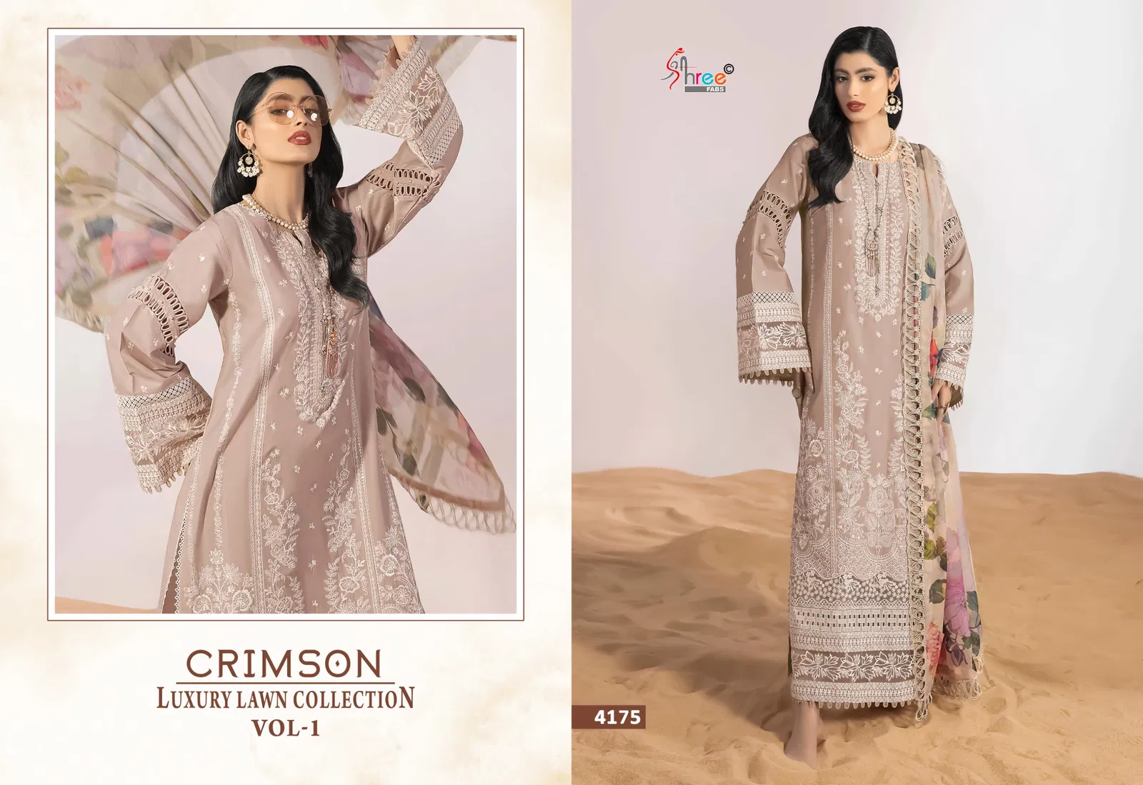 Shree Crimson Luxury Lawn Collection Vol 1 Cotton Dupatta Pakistani Suits