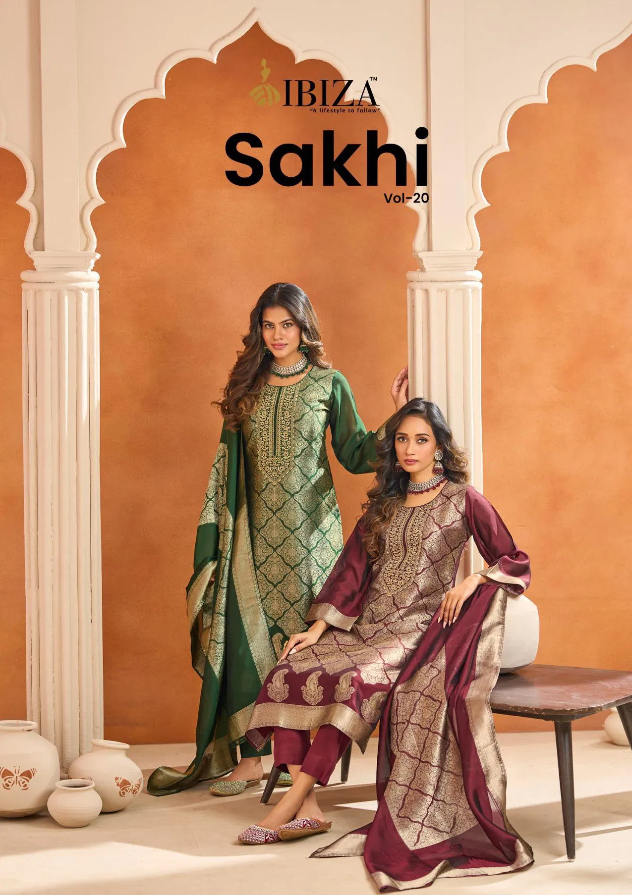 Ibiza Sakhi Vol 20 Banglory Silk Jacquard With Work Salwar Kameez