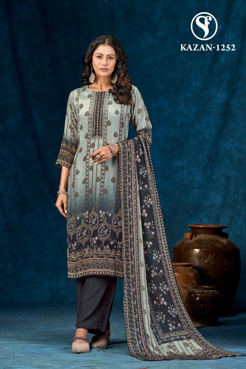 Swt Kazan Vol 13 Pure Viscose Pakistani Printed Kurti Bottom With Dupatta