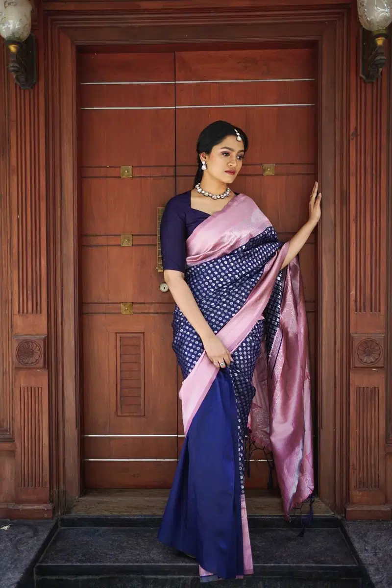 Soft Silk 4070 Lichi Silk Rich Pallu Festival Saree