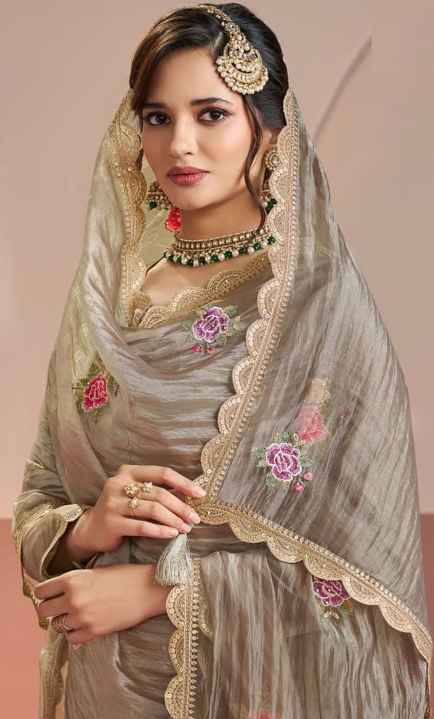 Manattra 78001 Series Gold Silk Designer Salwar Kameez Collection