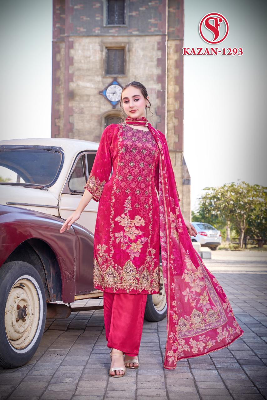 Swt Kazan Vol 14 Pure Viscose Pakistani Printed Kurti Bottom With Dupatta