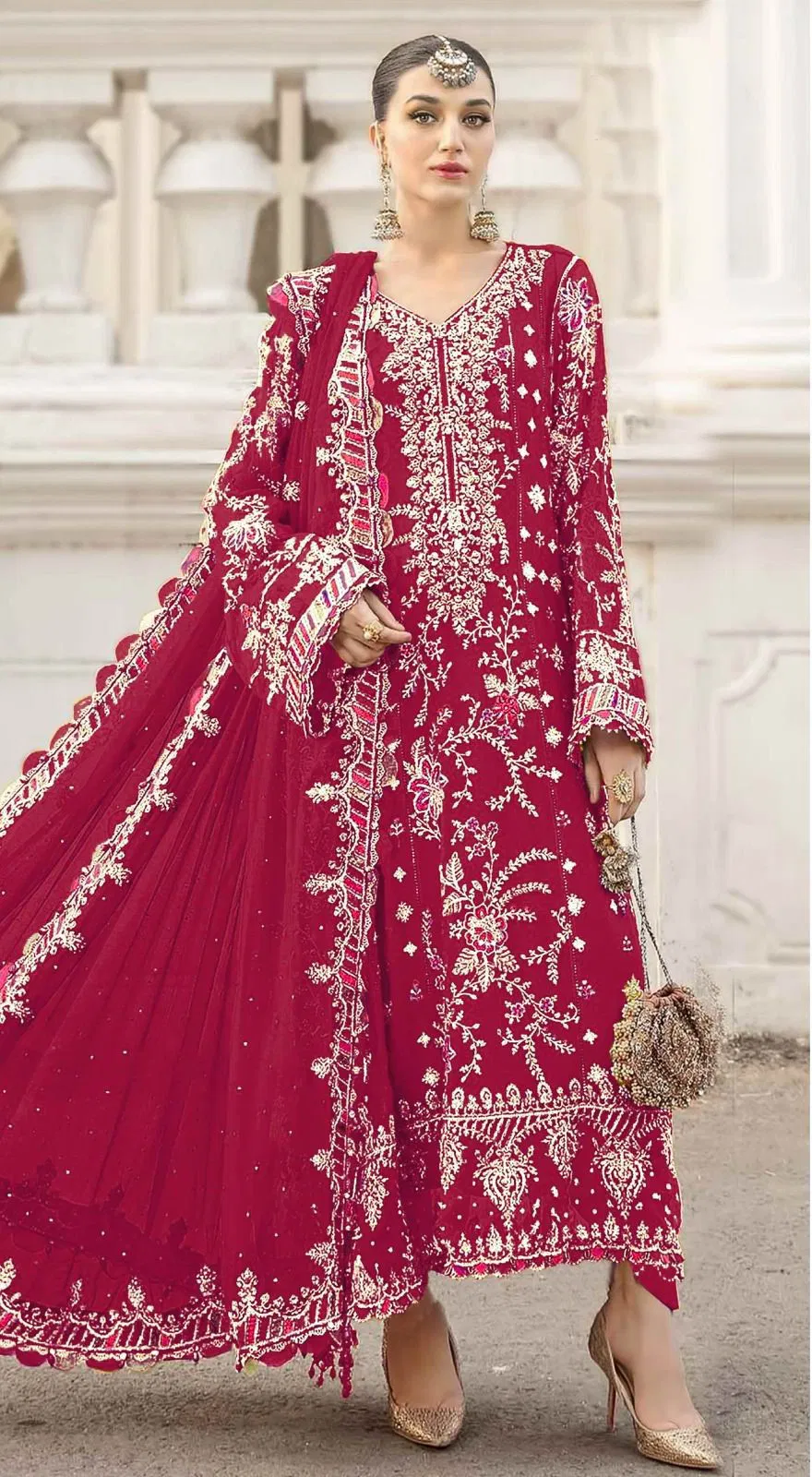 Bilqis B 258 E To H Chiffon Embroidered Work Pakistani Salwar Kameez
