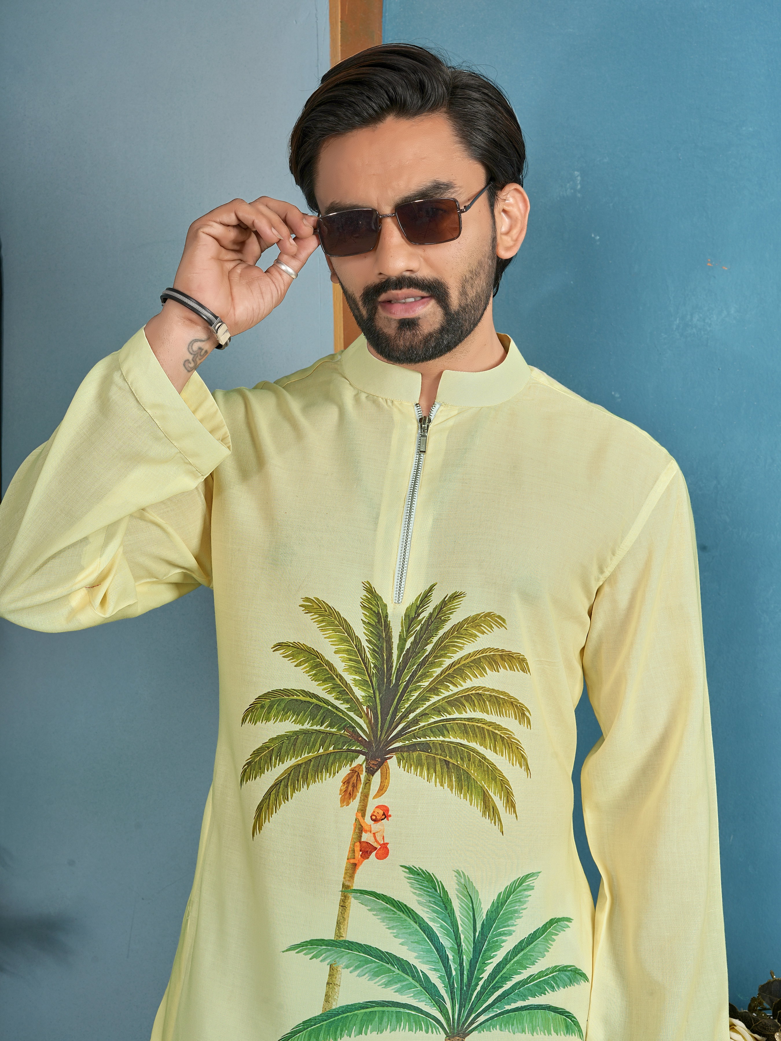Shee Star 12 Cotton Printed Mens Festive Wear Kurta