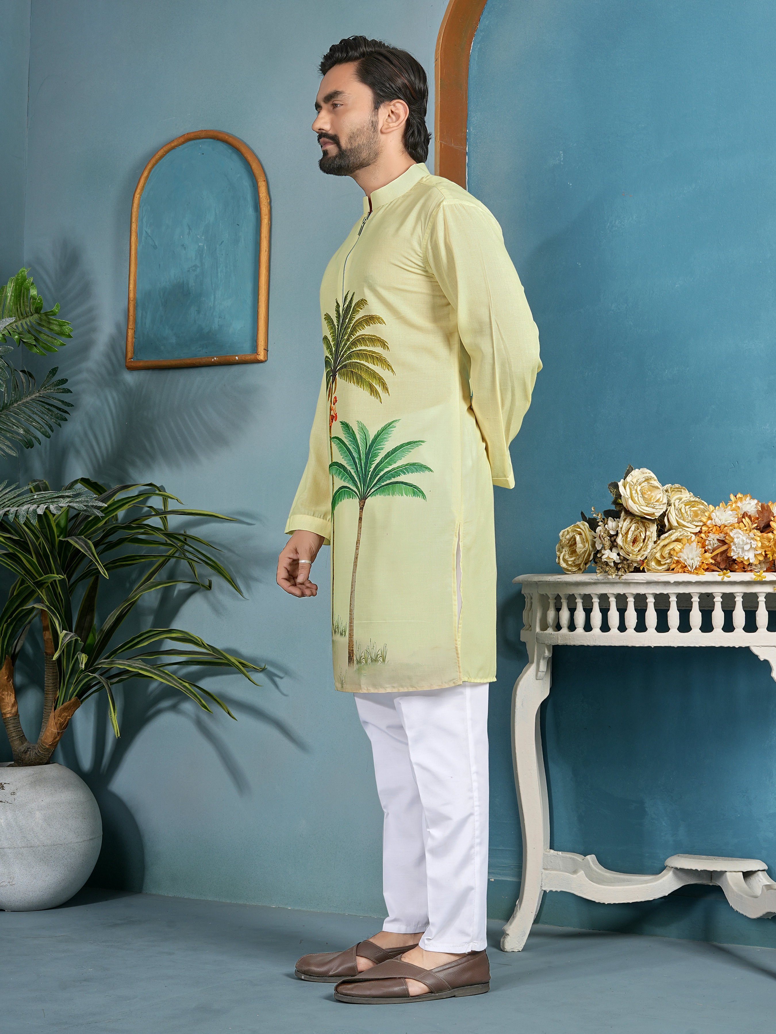 Shee Star 12 Cotton Printed Mens Festive Wear Kurta