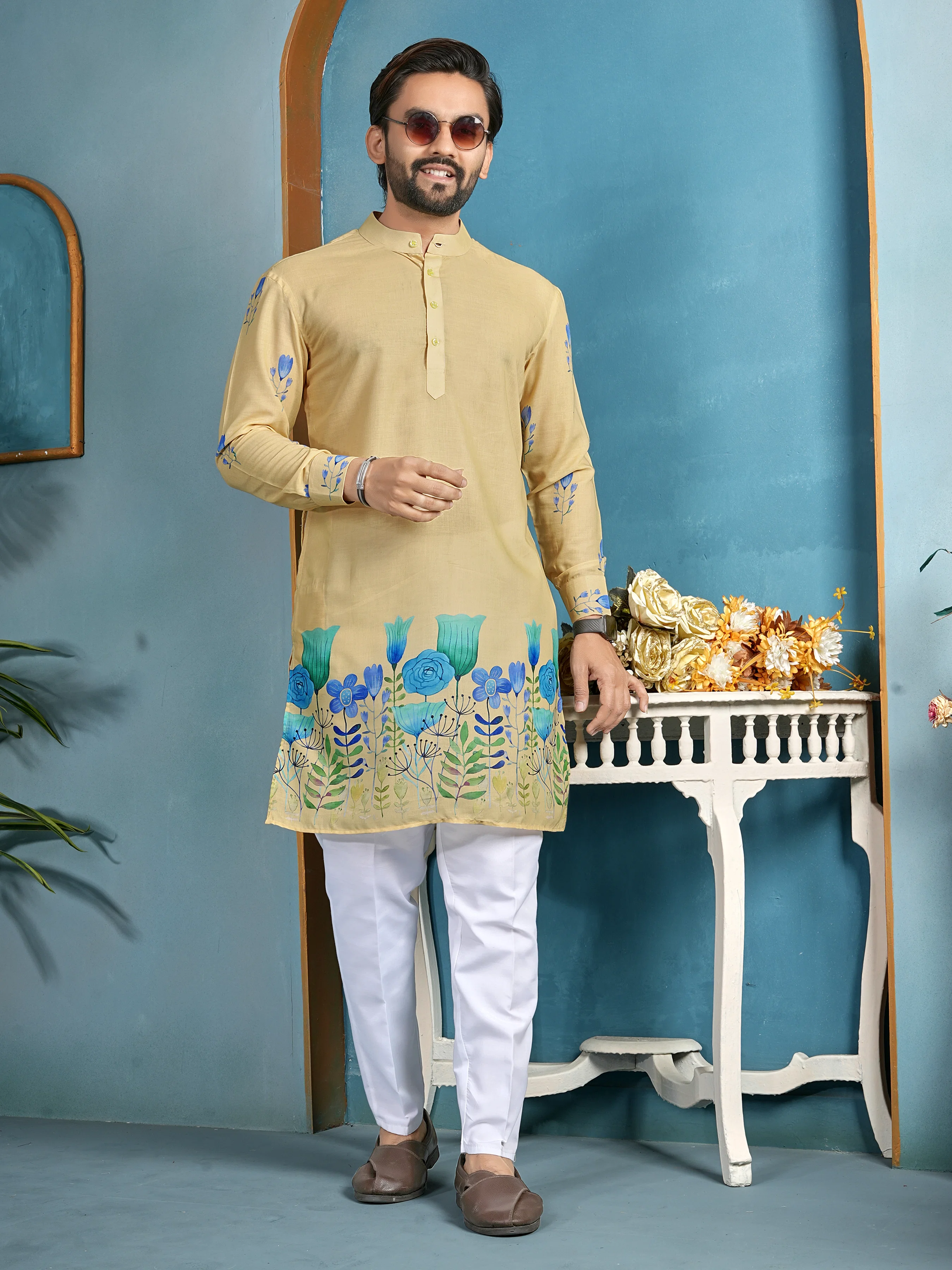Shee Star 13 Cotton Printed Festive Wear Mens Kurta