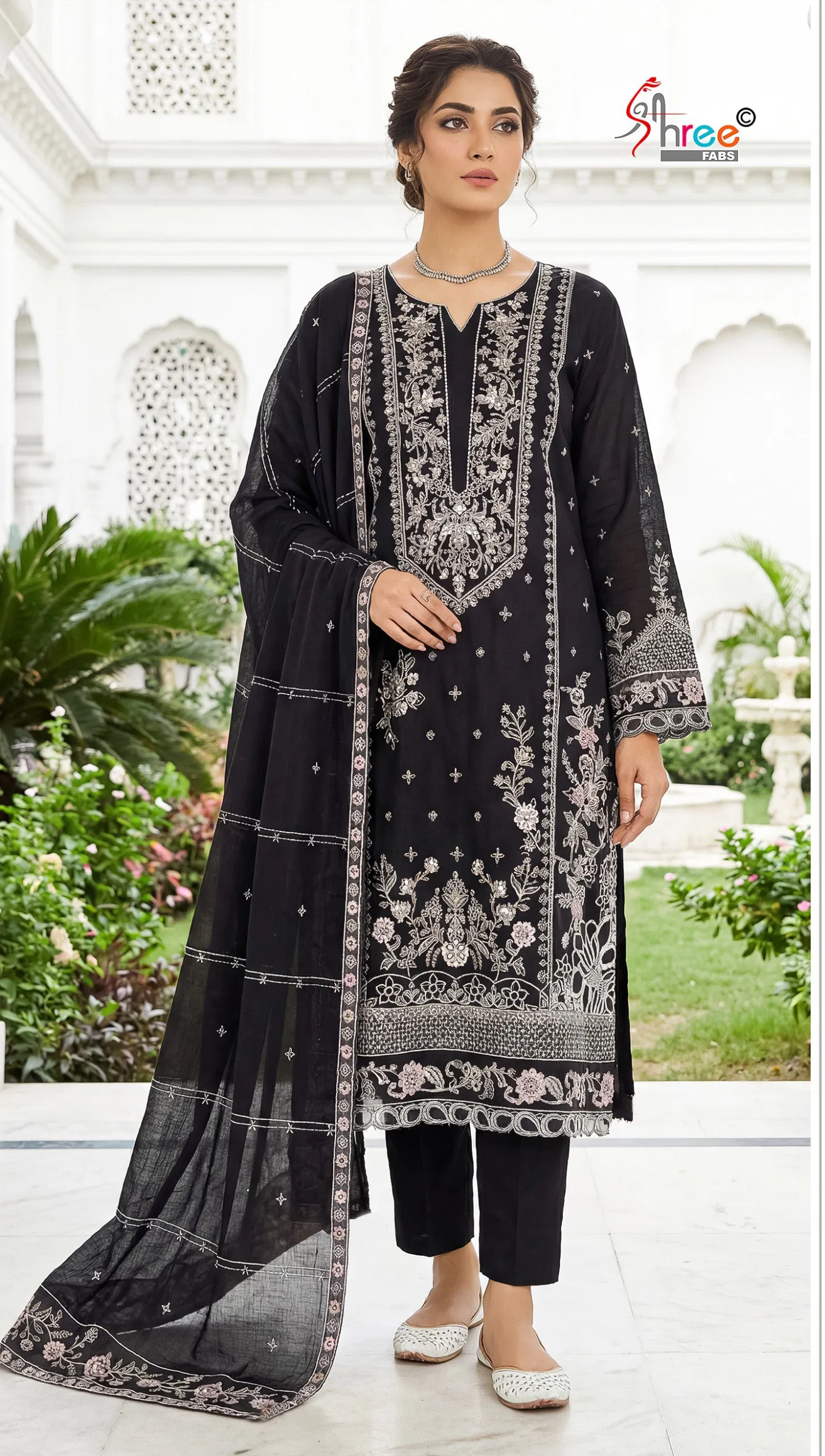 Shree Sf 5603 A To D Chiffon With Embroidered Pakistani Salwar Kameez