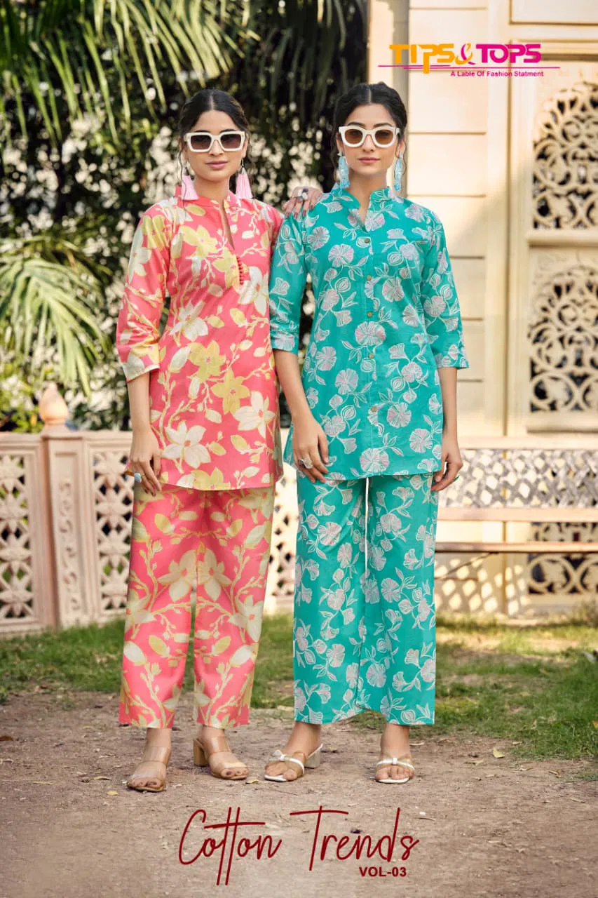 Tips And Tops Cotton Trends Vol 3 Cotton Print Co Ord Set Collection